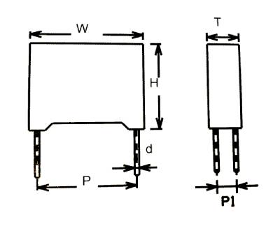 256J 1100M4 Metallized Polypropylene Film Capacitors-SMC4