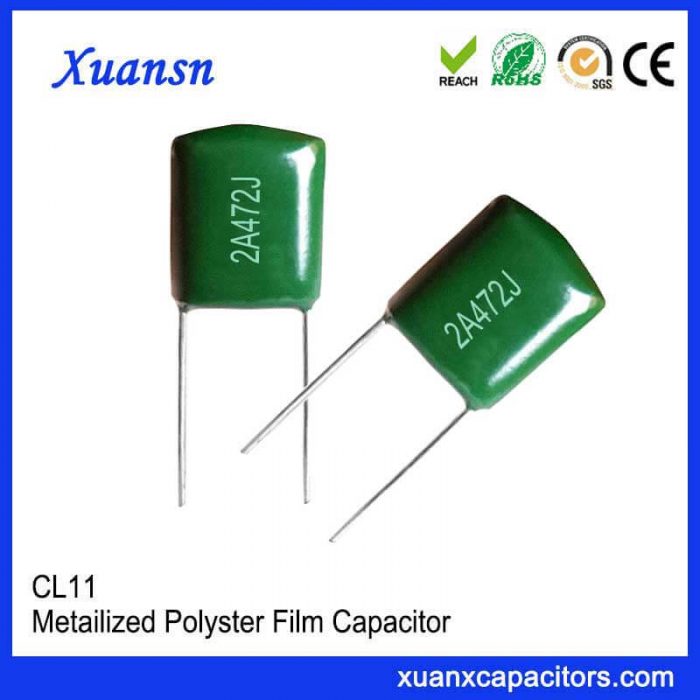 Straight plug film capacitor CL11