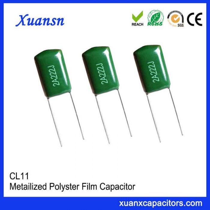 Polyester capacitor CL11 222J100V