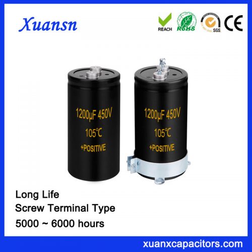 450V 1200UF Screw Terminal Aluminum Capacitor