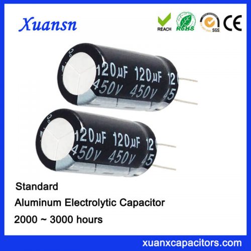 120UF 450V Aluminum Electronic Capacitor
