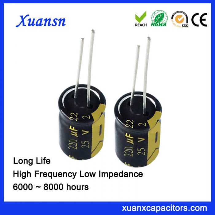 220UF 25V Long Life Electrolytic Capacitor