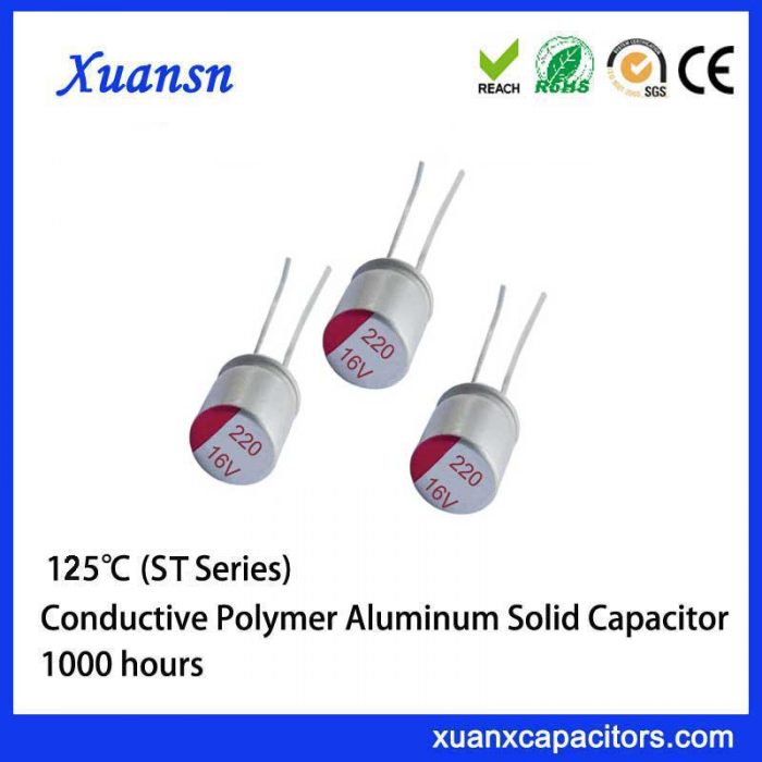 solid aluminum electrolytic capacitor 16V220UF