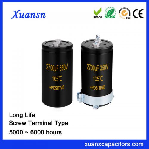 Screw Terminal Big Capacitor 2700UF 350V