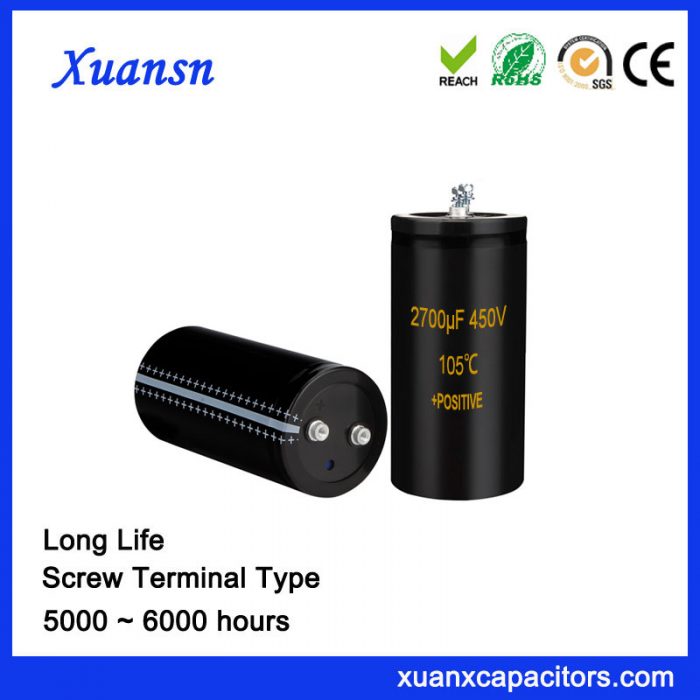 450V 2700UF Screw Aluminum Capacitor