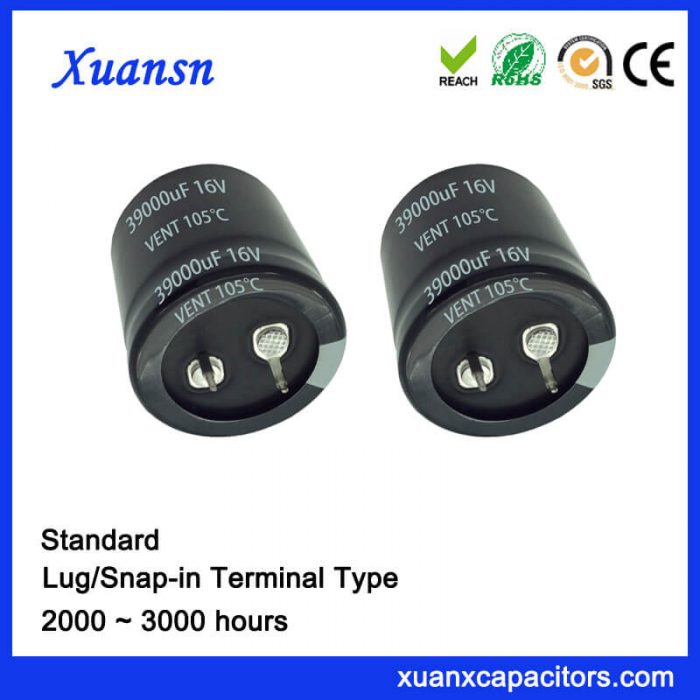 39000UF 16V 105℃ Standard Snap In Capacitor
