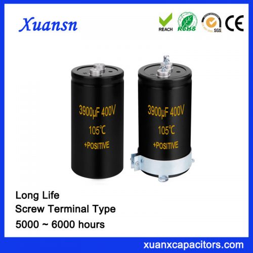 Screw Aluminum Electrolytic Capacitor 3900UF 400V