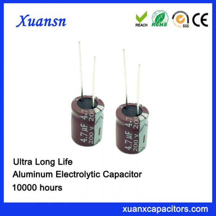 4.7UF 200V 10000hours Electrolytic Capacitor