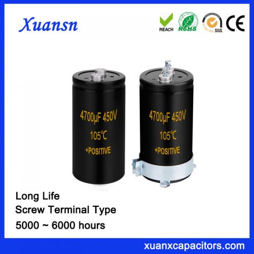 Capacitor Screw Terminal Type 4700UF 450V