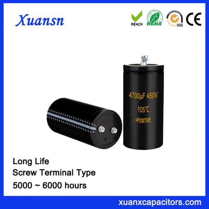 Capacitor Screw Terminal Type 4700UF 450V