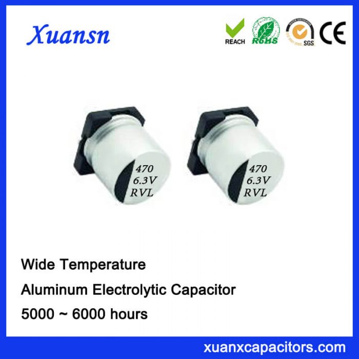 470UF 6.3V Long Life SMD Aluminum Electrolytic Capacitor