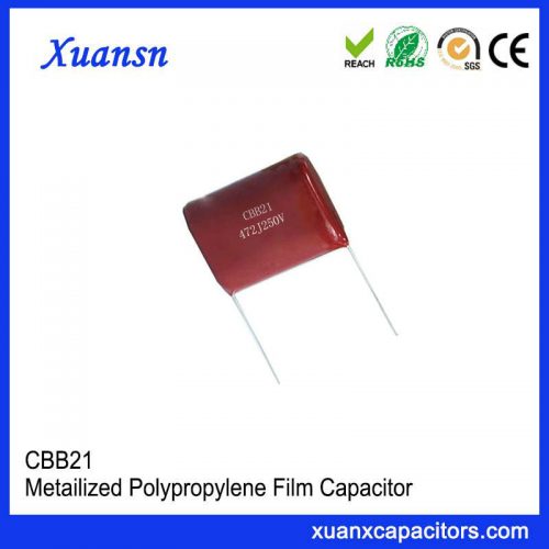 CBB21 METALLIZED POLYPROPYLENE FILM CAPACITOR