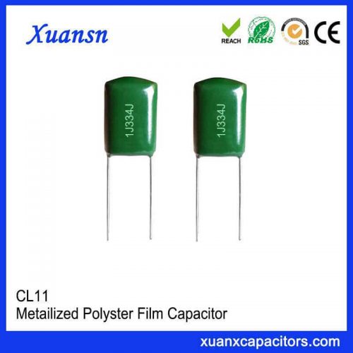 Green polyester capacitor CL11 334J63V