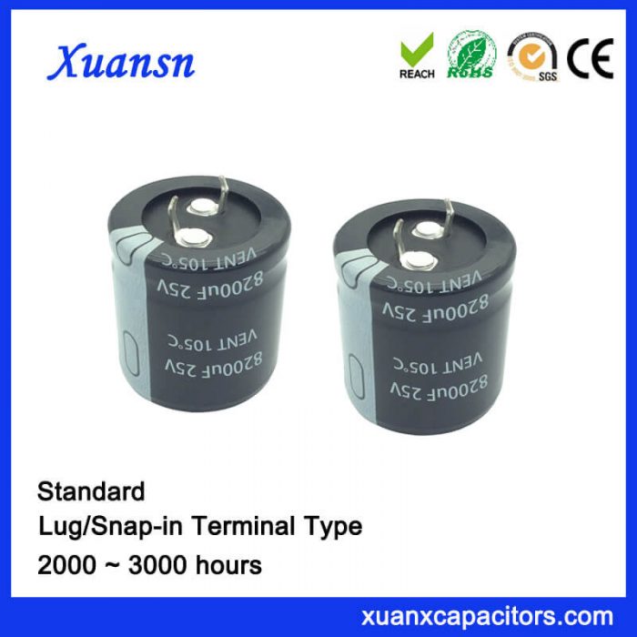 8200UF 25V Standard Snap In Capacitor