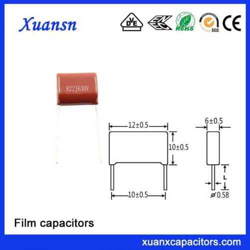 822J polypropylene film capacitor applications