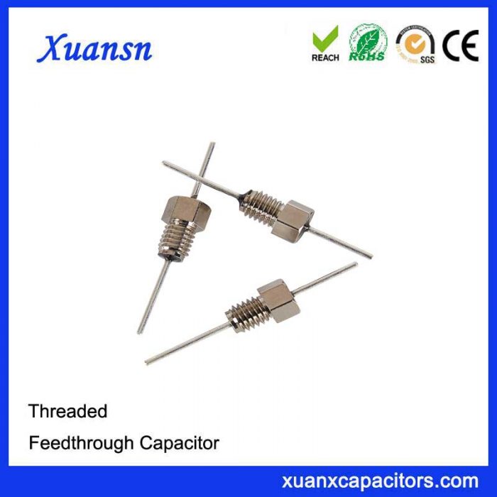 Threaded EMI filter