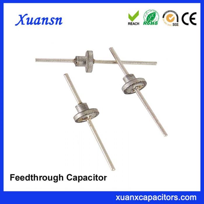 Welded feedthrough filter