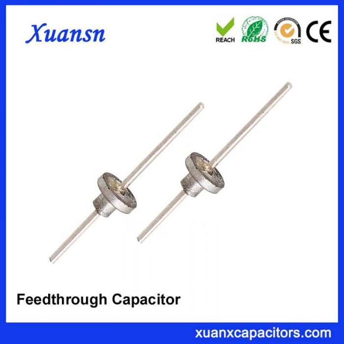 Welded feedthrough filter