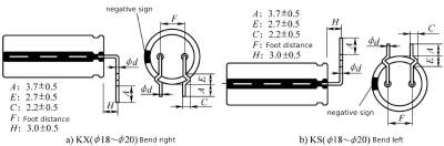  Lead pin electrolytic capacitor 