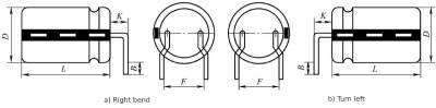 Lead pin electrolytic capacitor 