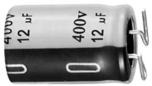 Lead pin electrolytic capacitor