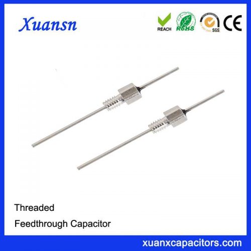 Resin sealed bolt feedthrough filter