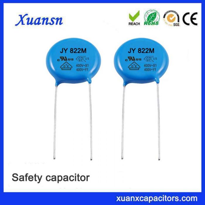 Capacitor Y2 for suppressing electromagnetic interference of power supply